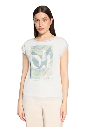 t-shirt with green print