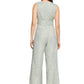 Chevron Print Sleeveless Jumpsuit