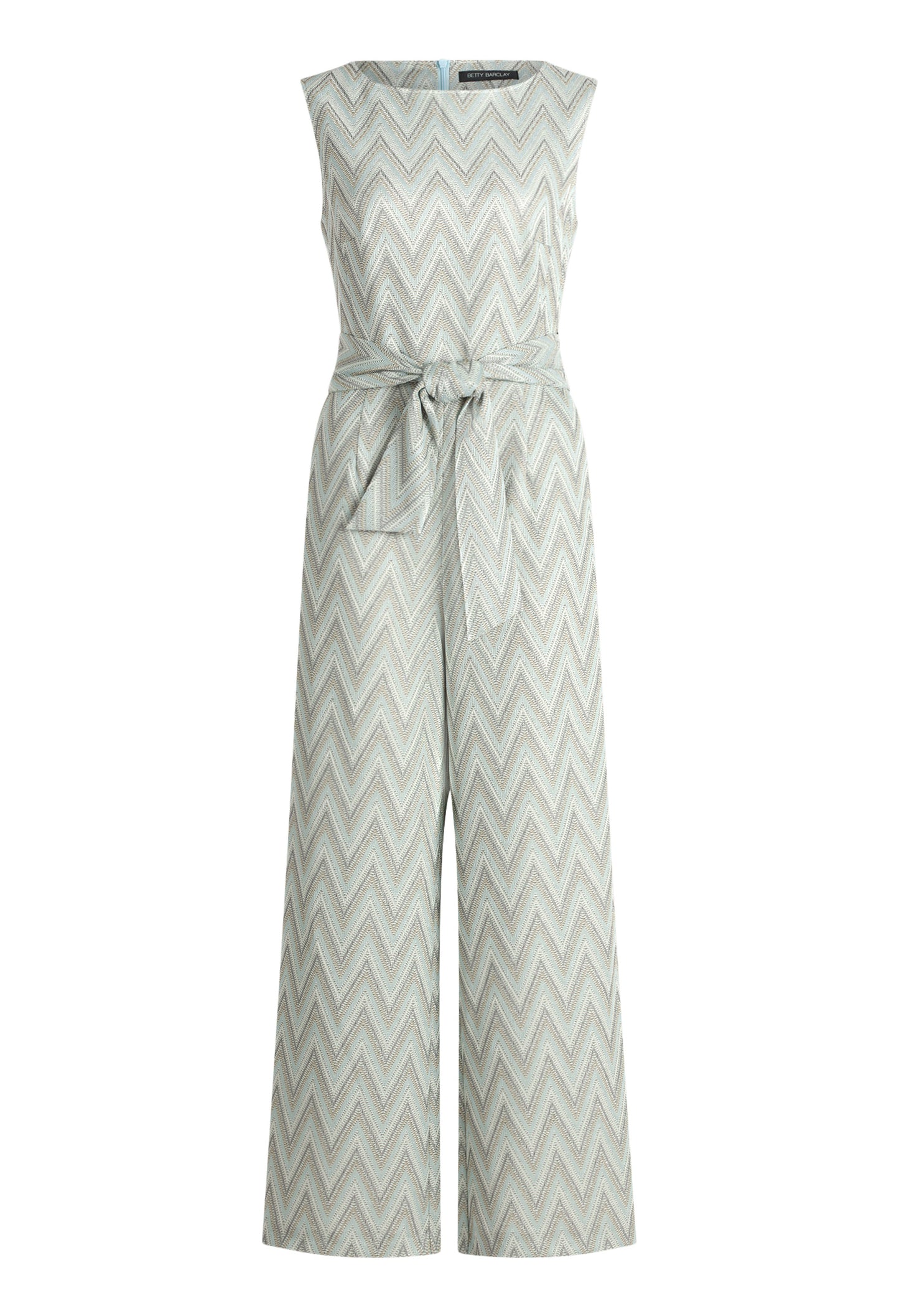 Chevron Print Sleeveless Jumpsuit