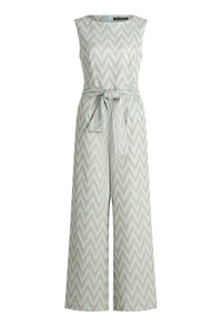 Chevron Print Sleeveless Jumpsuit