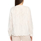 Lace blouse with decorative hem