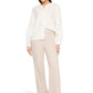 Lace blouse with decorative hem