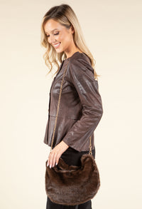 Faux Fur Shoulder Bag