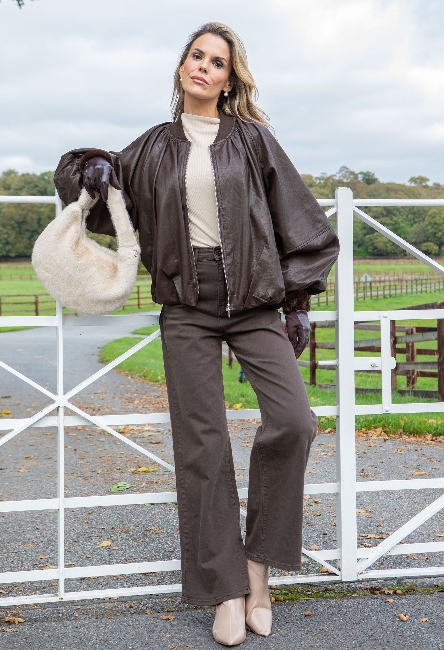 Faux Fur Shoulder Bag