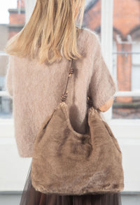 Faux Fur Slouch Bag