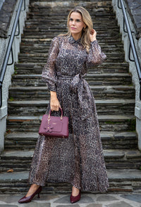 Flower Charm Structured Bag