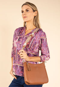 Faux Leather Cross Body Bag