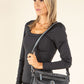 Faux Leather Cross Body Bag