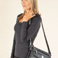 Faux Leather Cross Body Bag