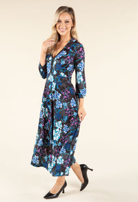 Iris Floral Print Midi Dress