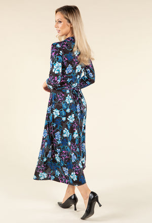 Iris Floral Print Midi Dress