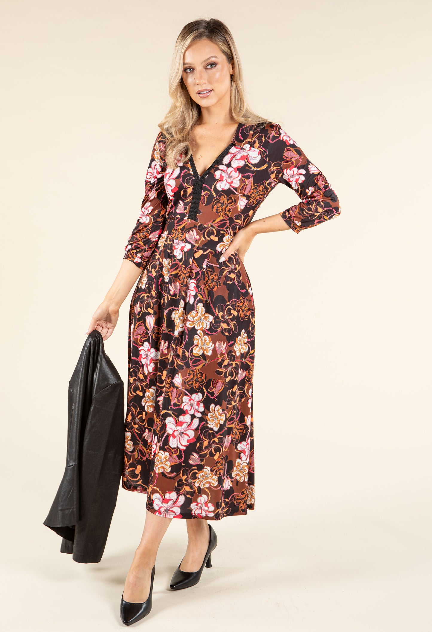 Iris Floral Print Midi Dress