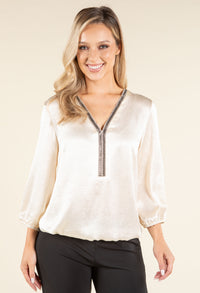Caviar Satin Touch Blouse