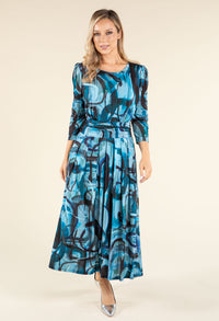 Fallon Abstract Print Midi Dress