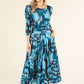 Fallon Abstract Print Midi Dress