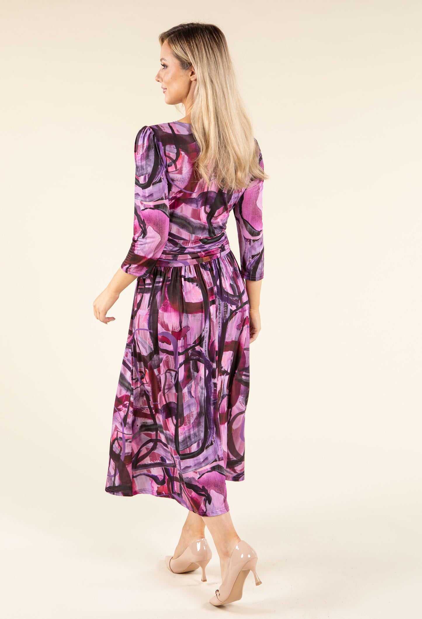Fallon Abstract Print Midi Dress