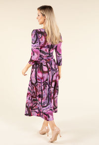 Fallon Abstract Print Midi Dress