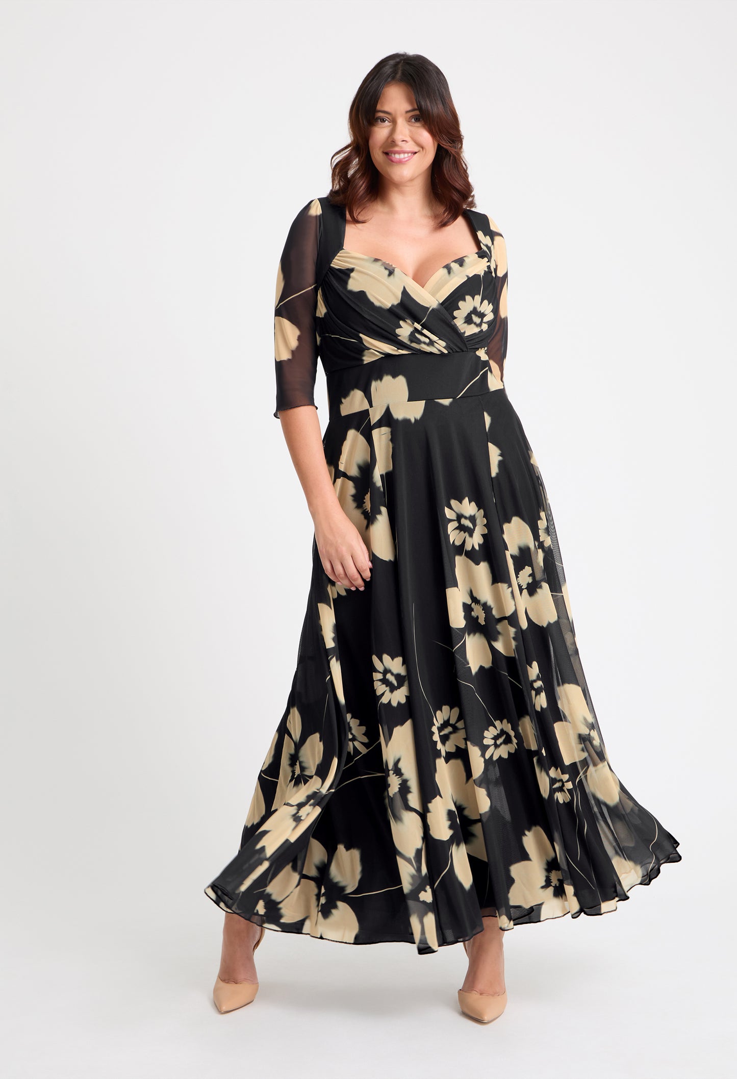 Elisabeth Bolero Wrap Curve+ Maxi Dress
