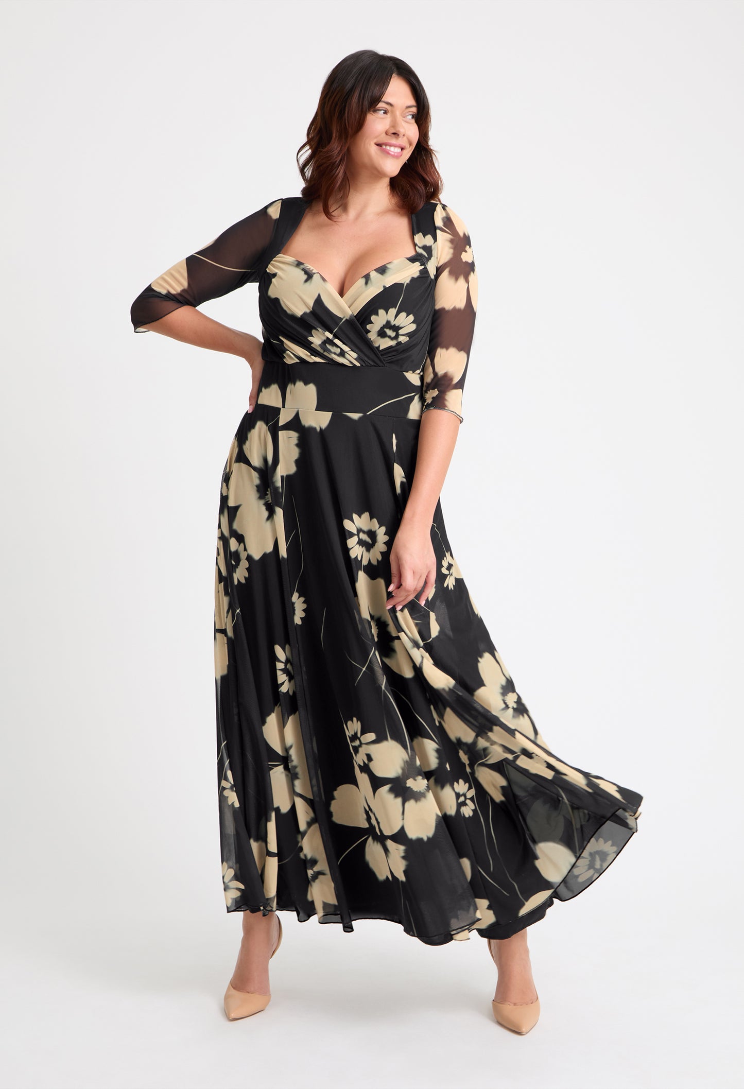 Elisabeth Bolero Wrap Curve+ Maxi Dress