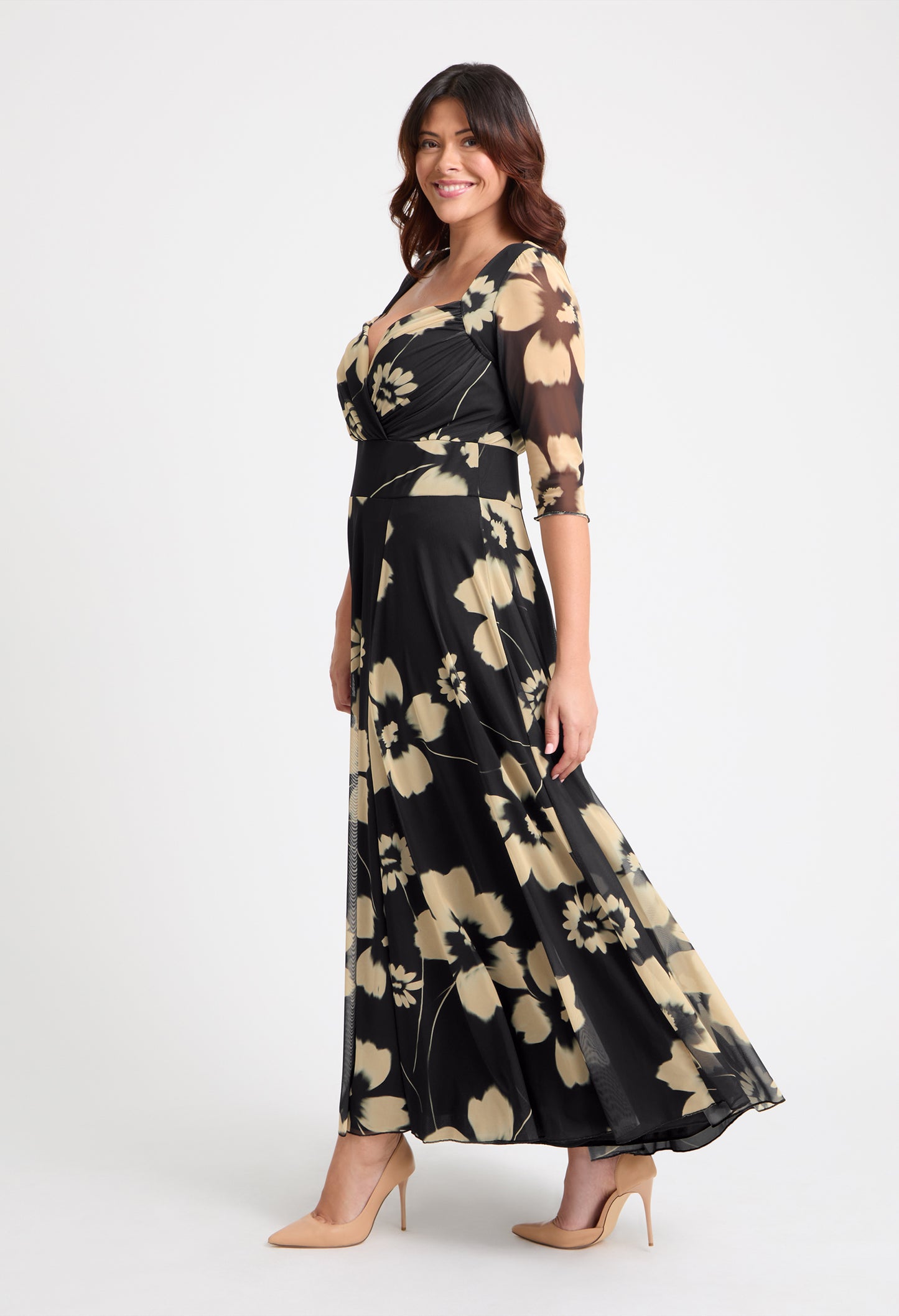 Elisabeth Bolero Wrap Curve+ Maxi Dress