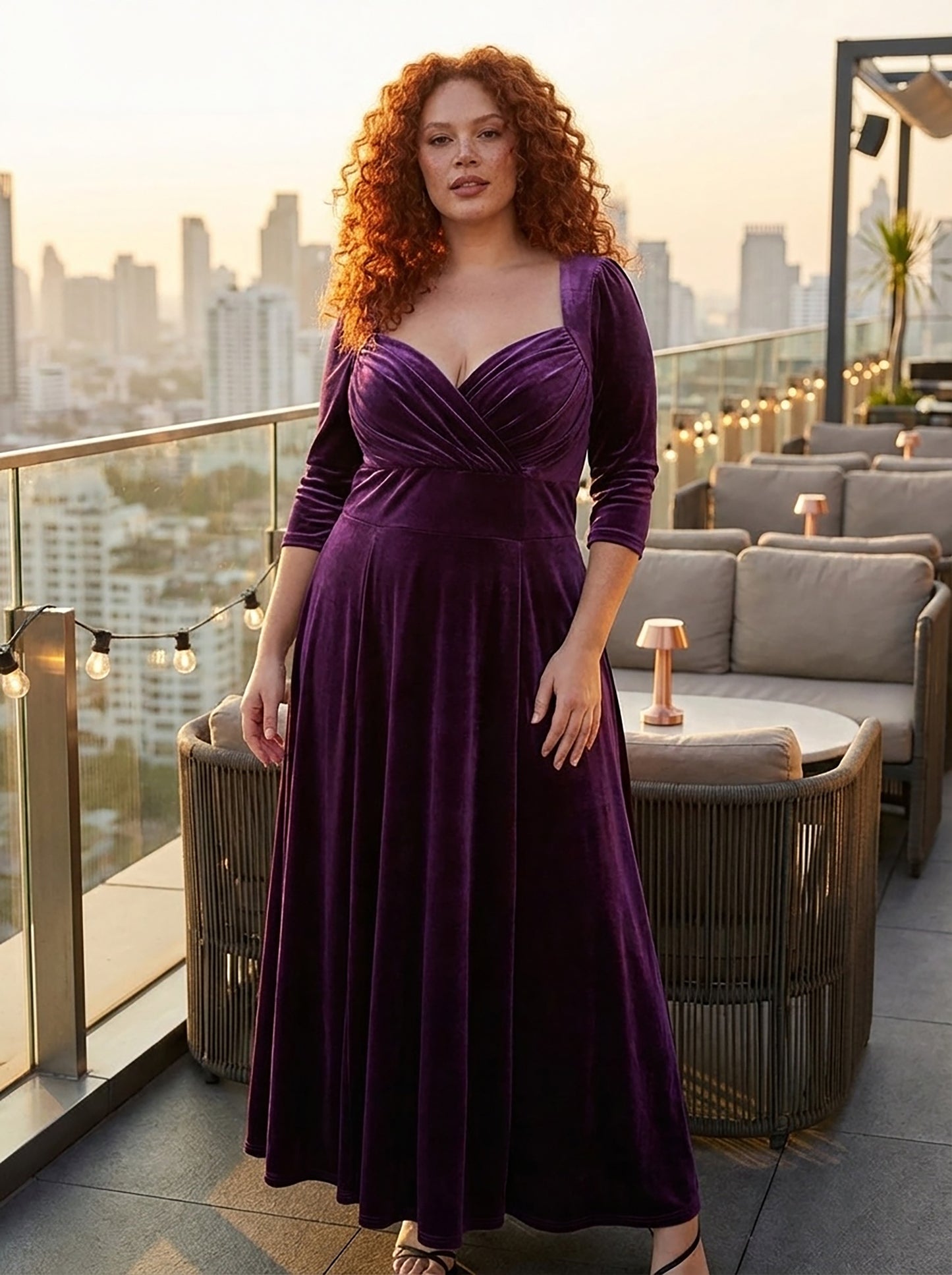 Elisabeth Bolero Wrap Curve+ Maxi Dress