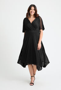 Julie Flock Hanky Hem Curve+ Dress