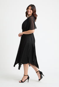 Julie Flock Hanky Hem Curve+ Dress