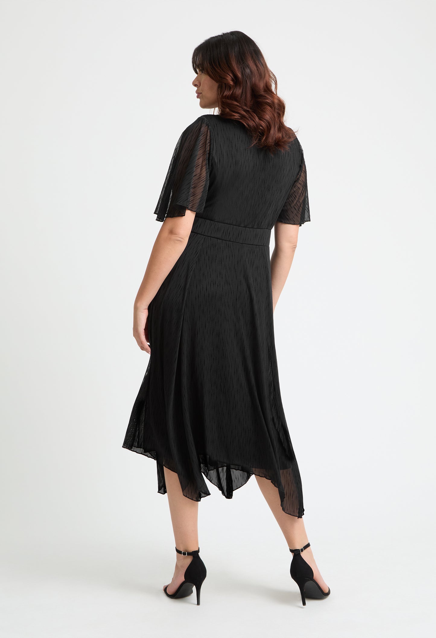 Julie Flock Hanky Hem Curve+ Dress