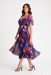 Liz Bolero Wrap Bodice Curve+ Midi Dress