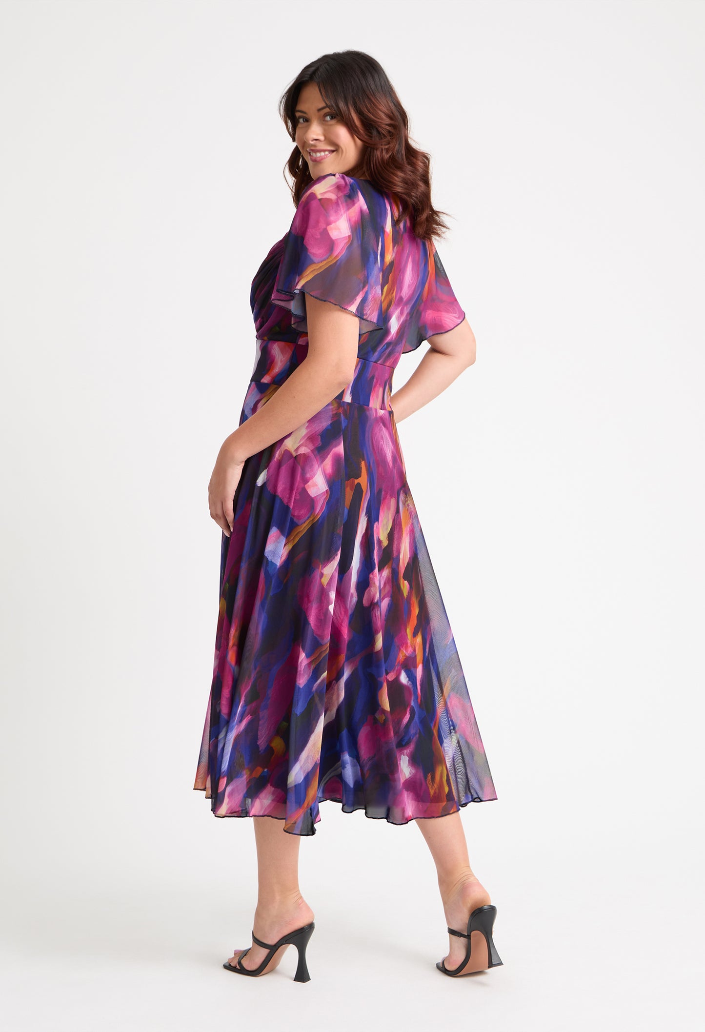 Liz Bolero Wrap Bodice Curve+ Midi Dress