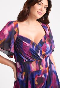 Liz Bolero Wrap Bodice Curve+ Midi Dress