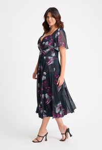 Liz Bolero Wrap Bodice Curve+ Midi Dress