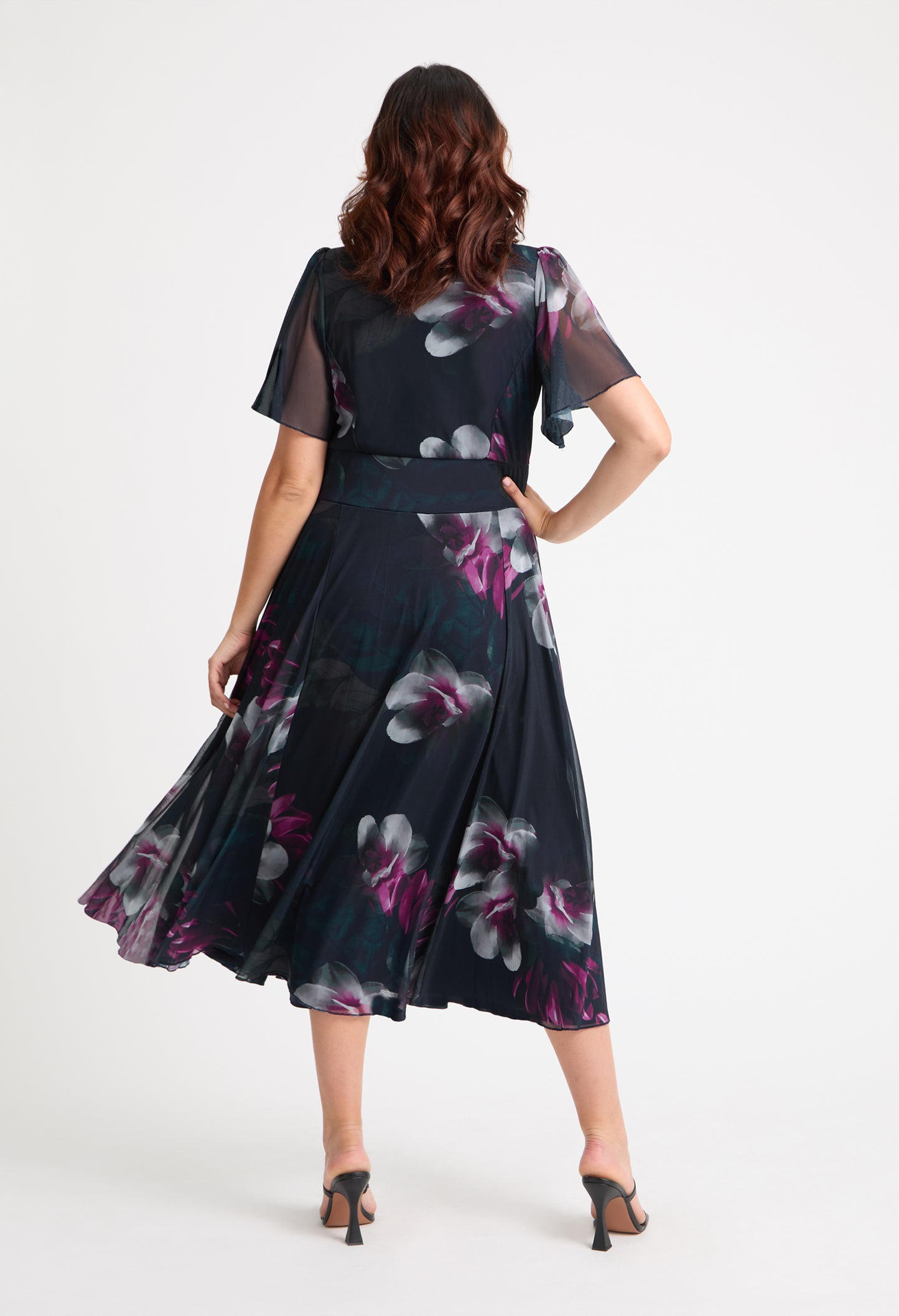 Liz Bolero Wrap Bodice Curve+ Midi Dress