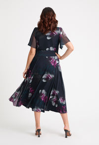 Liz Bolero Wrap Bodice Curve+ Midi Dress