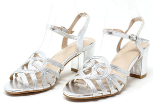 Shimmer Multi Strap Heel