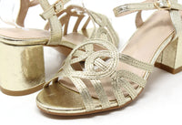 Shimmer Multi Strap Heel