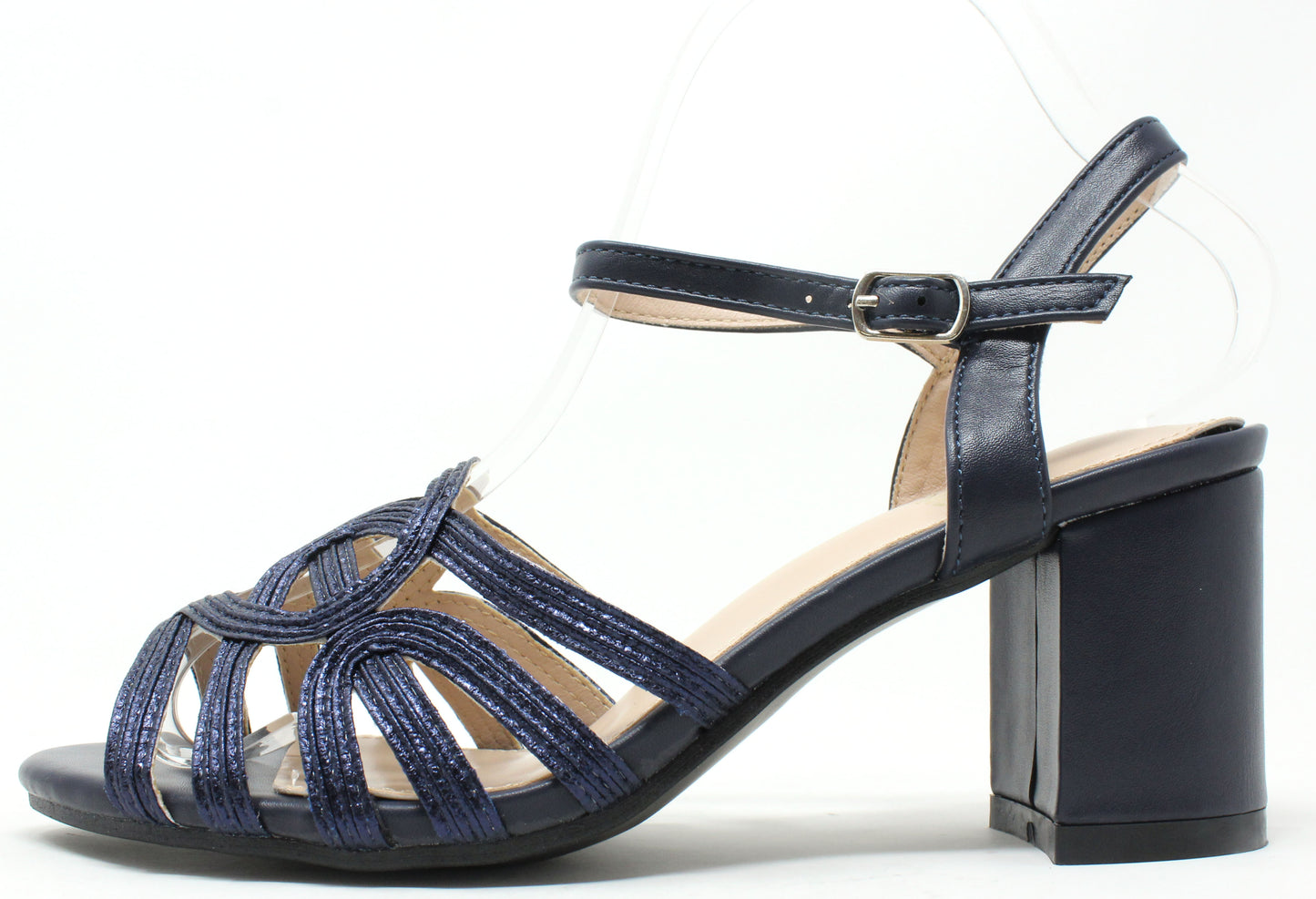 Shimmer Multi Strap Heel