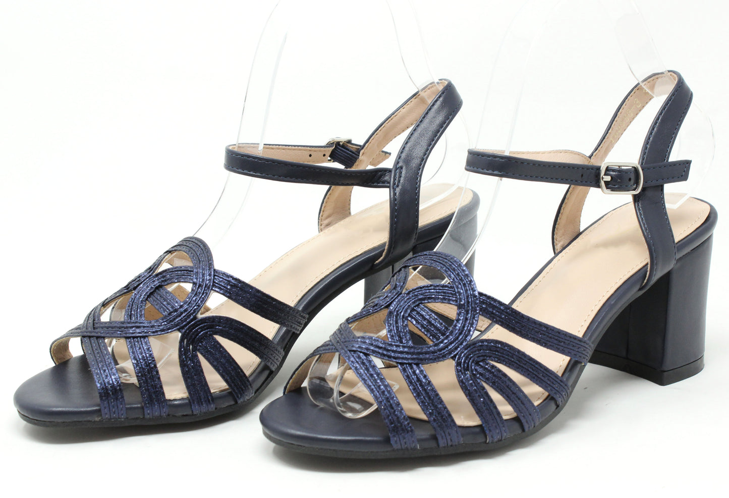 Shimmer Multi Strap Heel