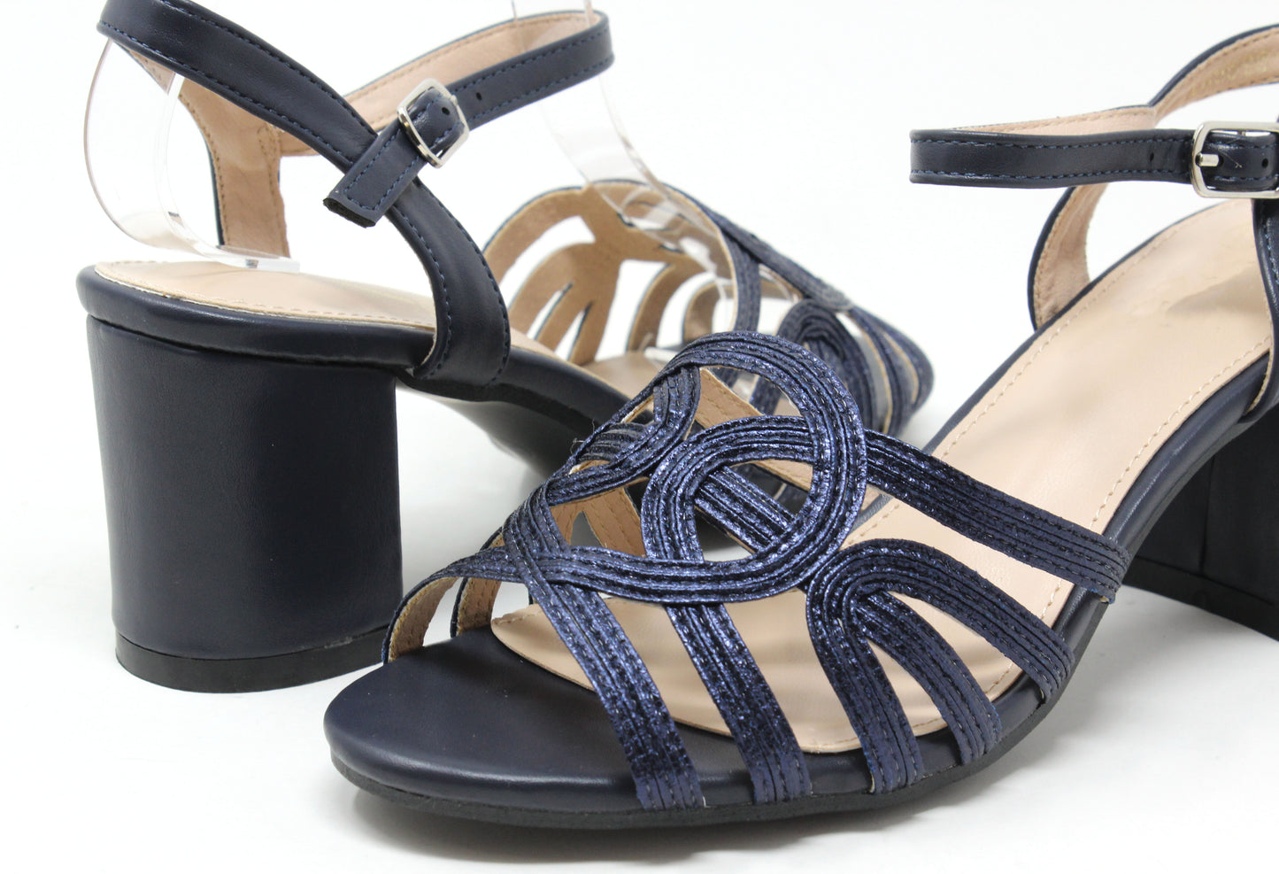 Shimmer Multi Strap Heel