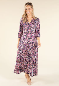 Abstract Paint Design Wrap Dress