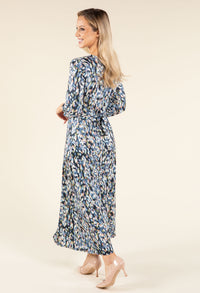 Abstract Paint Design Wrap Dress