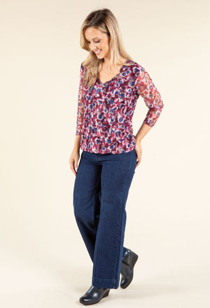 Scallop Neckline Lace Blouse