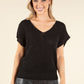 Lurex Knit Short Sleeve Top
