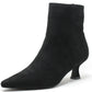 Black ankle boot on a white background