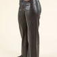 Faux Leather Wide Leg Trousers