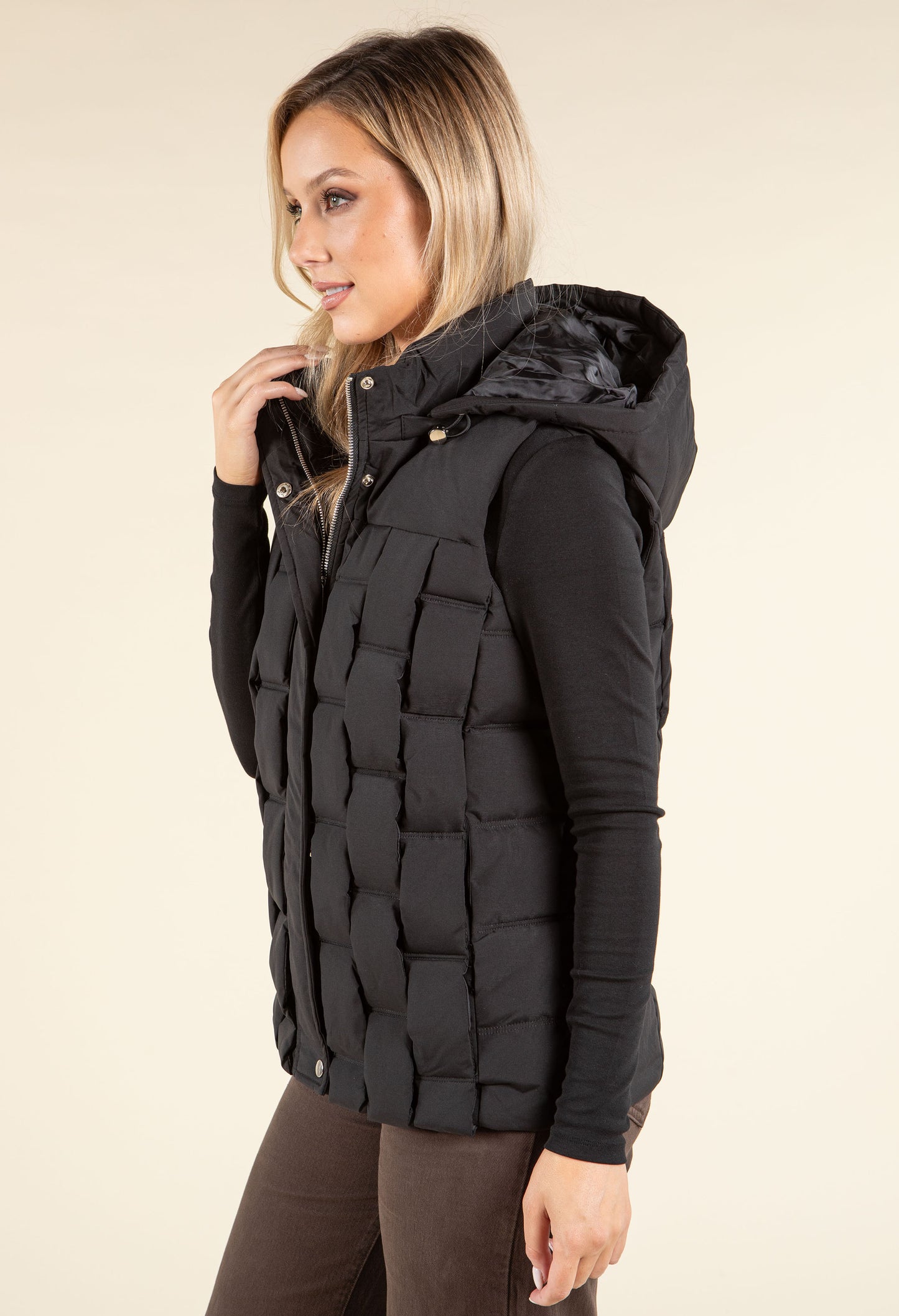 Geometric Design Quilted Gilet