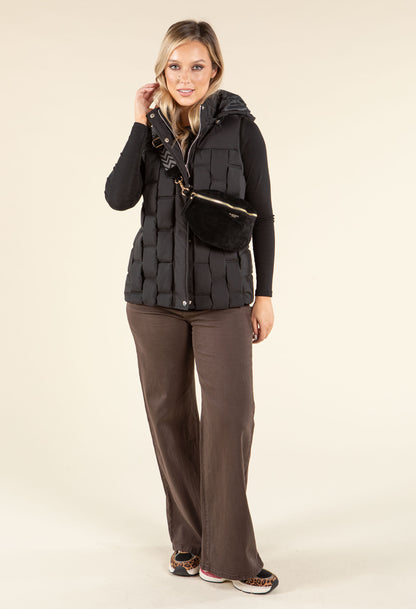 Geometric Design Quilted Gilet