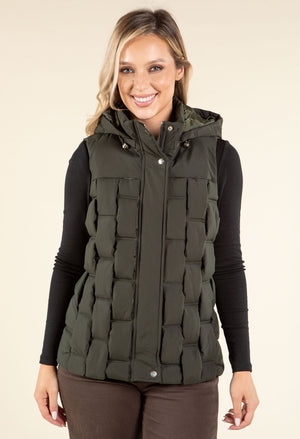 Geometric Design Quilted Gilet