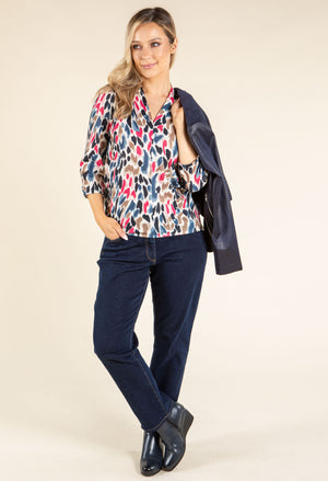 Abstract Design Knit Top