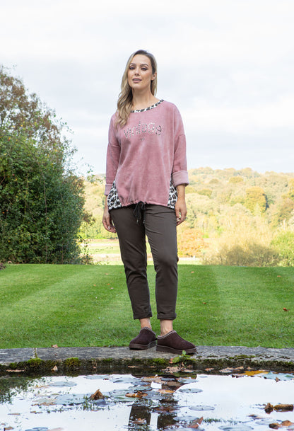 Chocolate Trim Low Slip On Boot